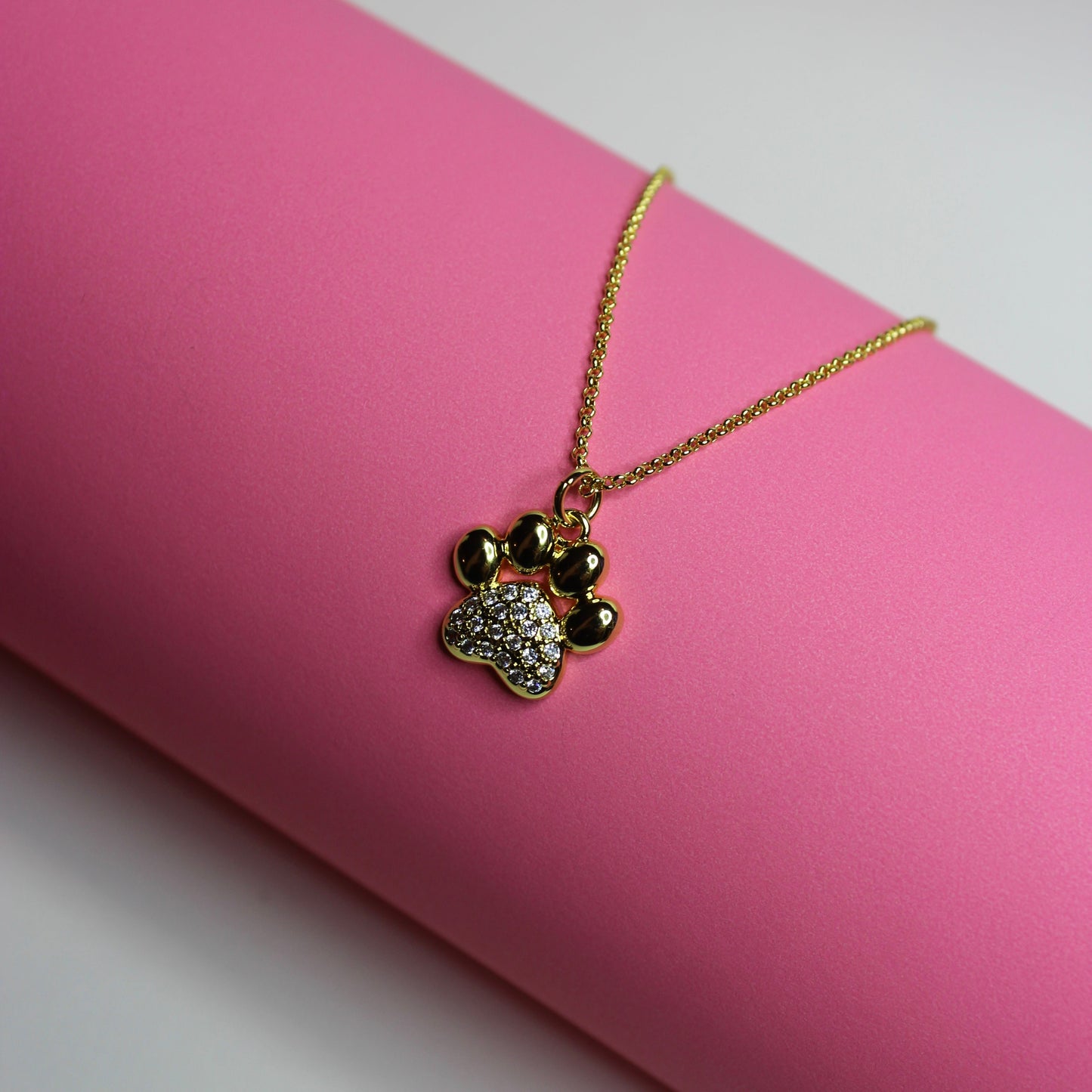 Collar huella luz dorado