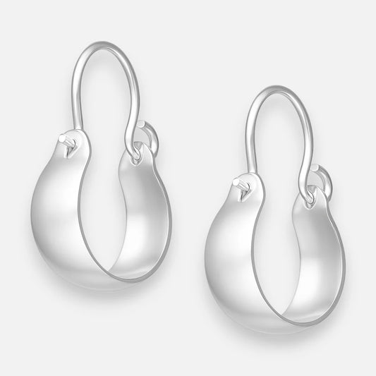 Aros Argolla Minimal Plata 925