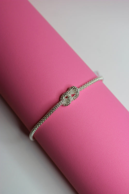Pulsera lazo infinito plata