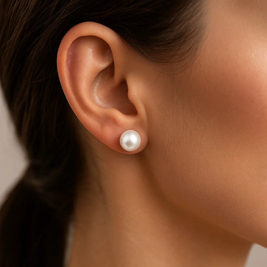 Aros Perla Clásica Plata 925